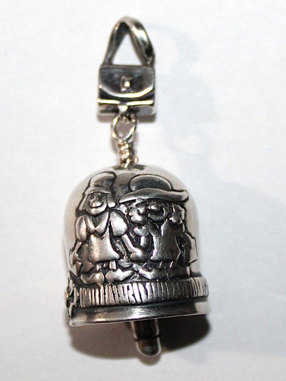 Sterling Silver Sisters Bell Pendant 12 Grams